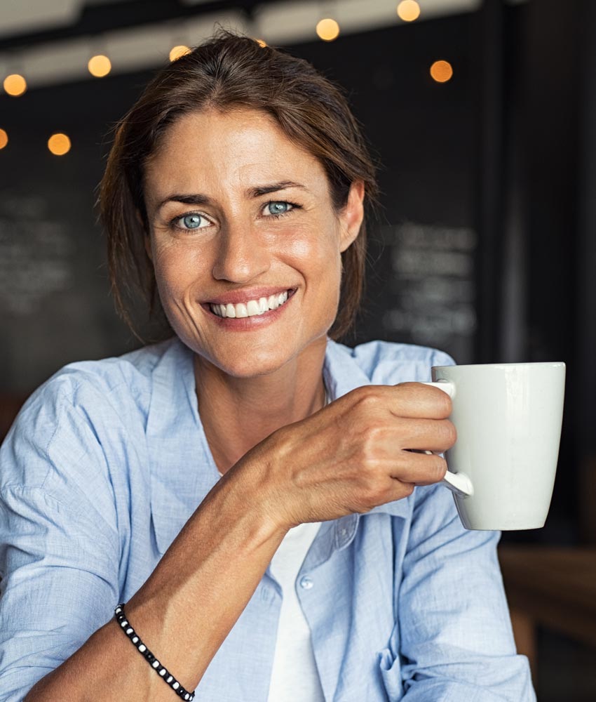 Woman with coffee